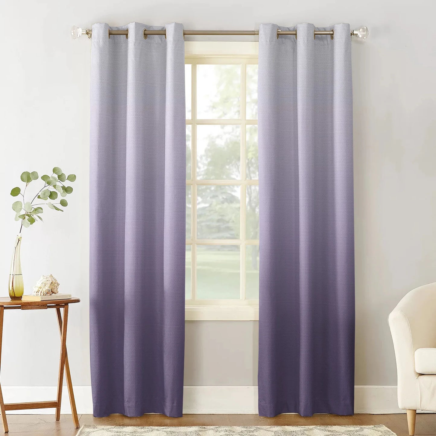 Purple Gradient Blackout Curtains For Bedroom Blinds Drapes Window Curtains For Living Room High Shading