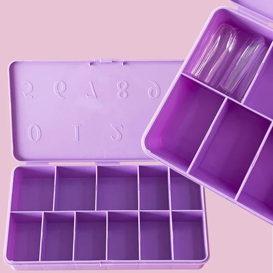 Empty Storage Organizers Pink Purple Box Case Container For Fake False Nail Tips Manicure Nails Accessories And Tools
