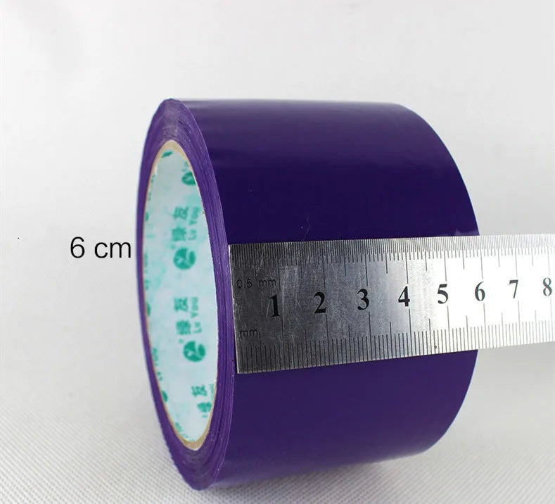 Solid Color Purple High Adhesive Tape Mounting Packing Adhesive Tape High Viscosity Sealing Positioning Colorful Fashion Tape