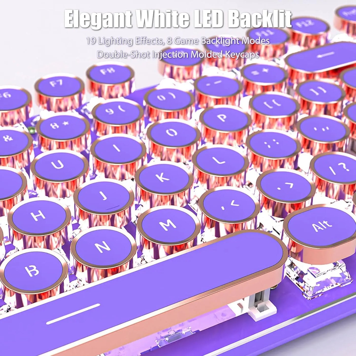 Cute Disk Purple Wired Mechanical Keyboard