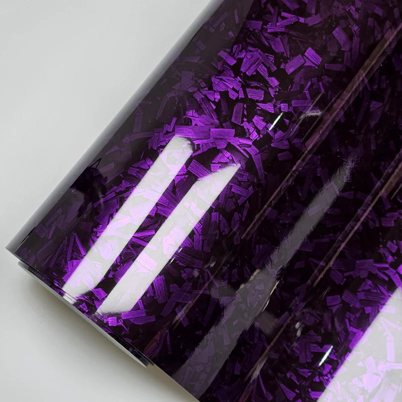 50cm*600cm Glossy Purple Crystal Forged Carbon Fiber Wrapping Vinyl Film Motorcycle Stickers Decals Auto Accessories Wrap Foil