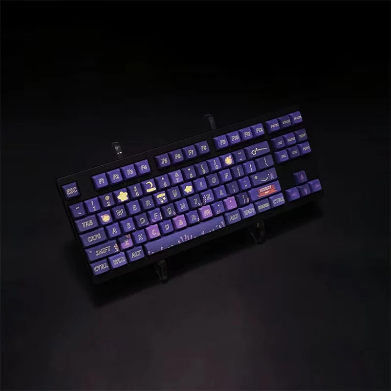 Mechanical Keyboard Lavender Purple XDA Keycap 127 Key Custom Teclado PC Gamer Cartoon PBT Keycap Five Side Dye-Subbed Mx Switch