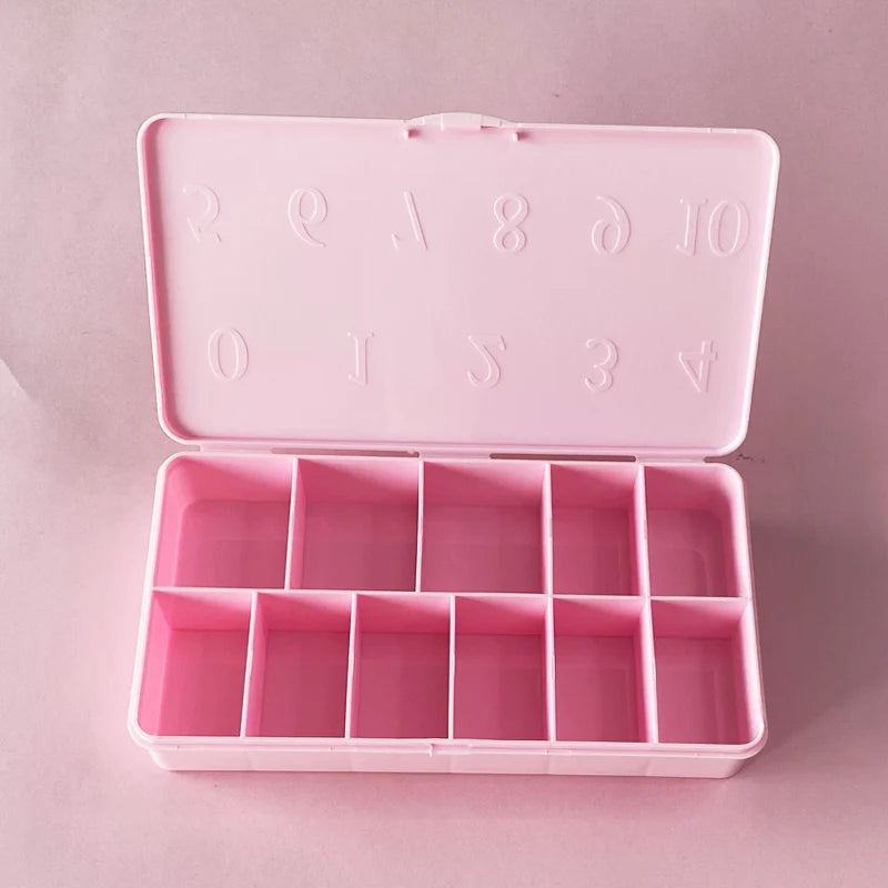 Empty Storage Organizers Pink Purple Box Case Container For Fake False Nail Tips Manicure Nails Accessories And Tools