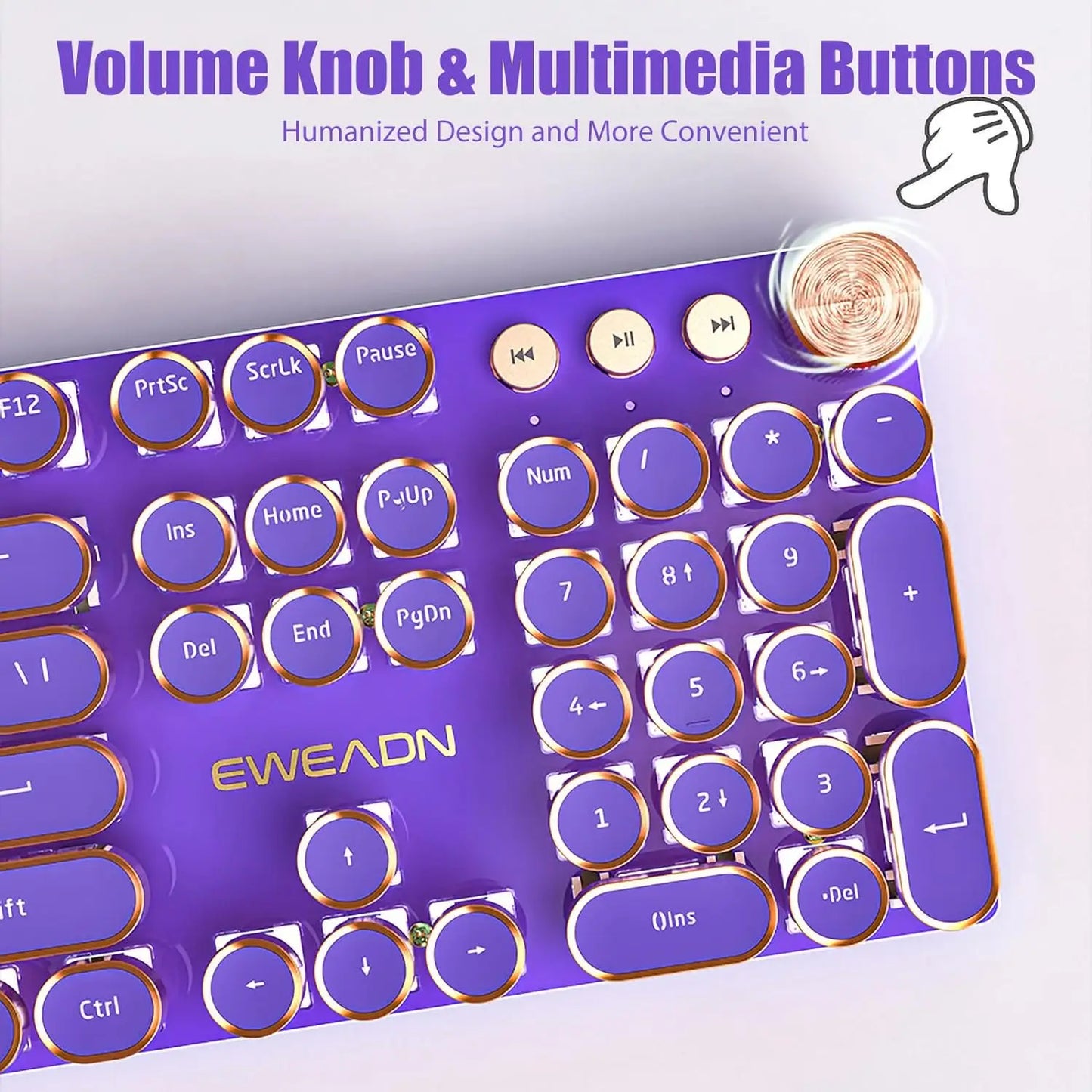 Cute Disk Purple Wired Mechanical Keyboard