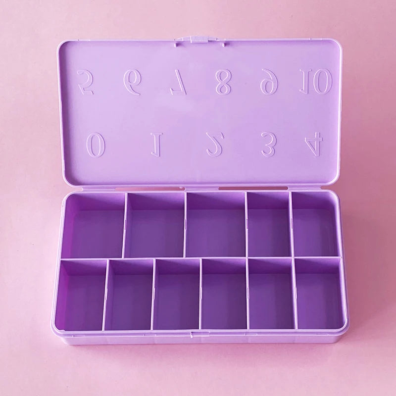 Empty Storage Organizers Pink Purple Box Case Container For Fake False Nail Tips Manicure Nails Accessories And Tools