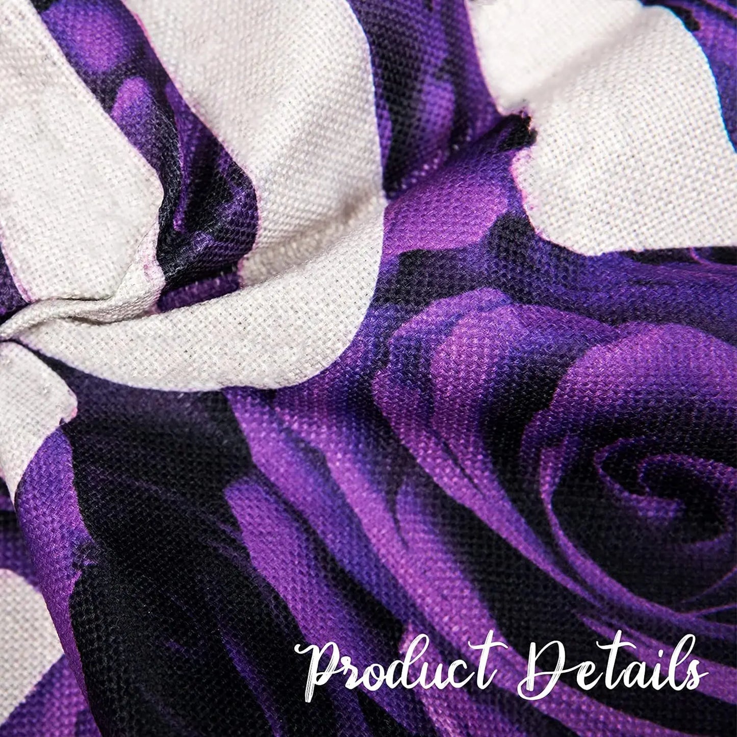 Purple Rose Linen Pillowcase 40*40 Living Room Sofa Cushion Cover 60*60 Home Decoration Pillowcase Valentine's Day Gift