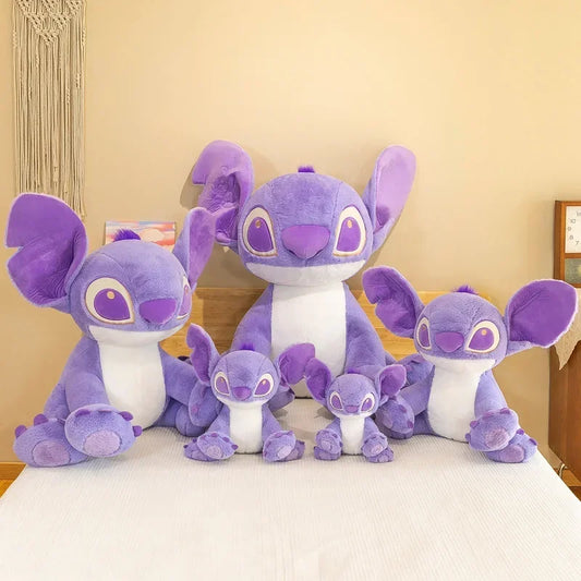 MINISO Disney New Cute Purple Stitch Doll Doll Fashion Stitch Pillow Girls Sleeping Plush Toy Doll Birthday Gift