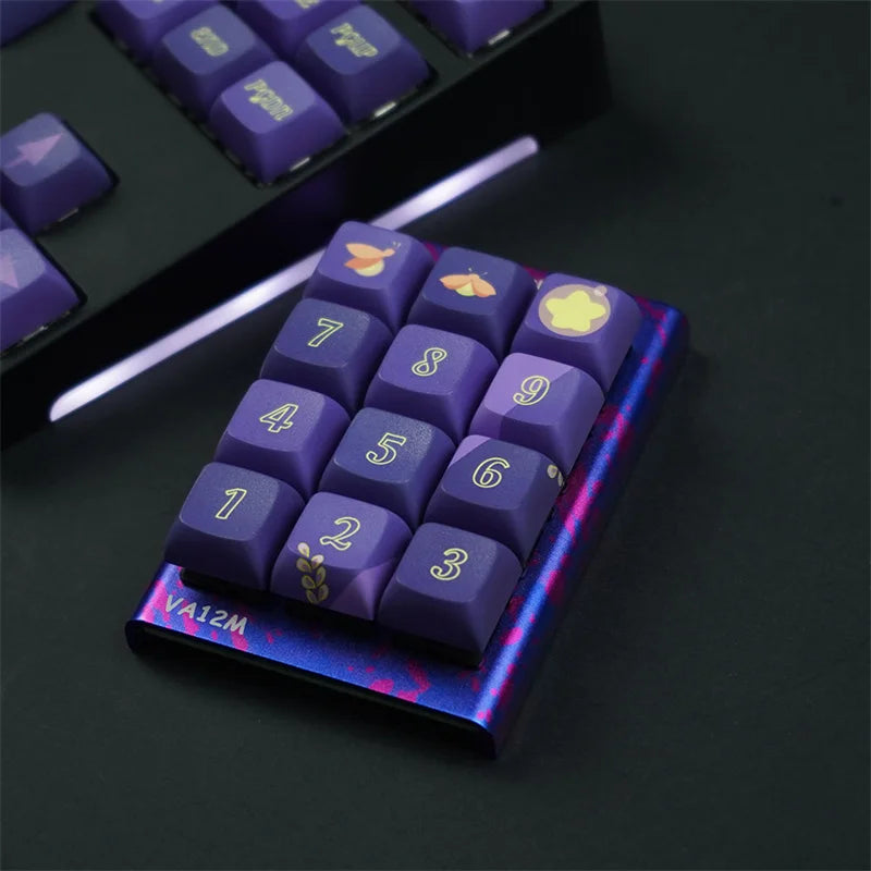 Mechanical Keyboard Lavender Purple XDA Keycap 127 Key Custom Teclado PC Gamer Cartoon PBT Keycap Five Side Dye-Subbed Mx Switch