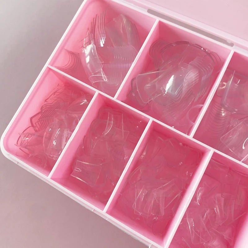 Empty Storage Organizers Pink Purple Box Case Container For Fake False Nail Tips Manicure Nails Accessories And Tools